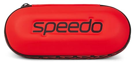 Speedo Unisex Erwachsene Schwimmbrillenetui | Aufbewahrung | Schutz Schwimmbrille, Rot, Einheitsgröße