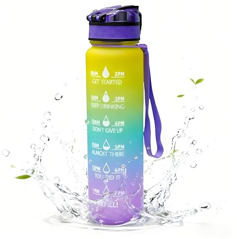 Shwdsy Gourde Sport, Couleur Water Bottle, Flasque Running, Bouteille de Fitness, pour le Vélo, L'extérieur, la Gym et Plus Encore