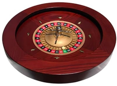 GeRRiT Roulette-Rad Roulette-Rad-Set aus Holz mit Einzel-Null-Layout, Deluxe-Präzisionslager, Roulette-Rad, Roulette-Spiele für Spieleabende Partyspiele