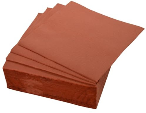 Homéa, Set mit 40 Vitamin-Servietten, 2-lagig, 38 x 38 cm, Terrakotta