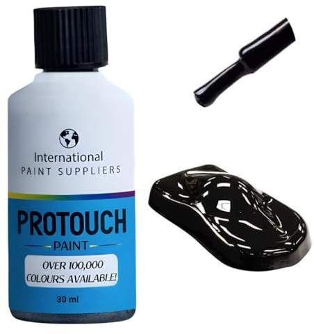 PROTOUCH Vernice per ritocchi per cerchi in lega, 30 ml, colore: nero lucido