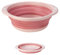 HUIBOHOU Folding Hand Wash Basin Multi-Functional Collapsible Washing Up Bowl Portable Washbasin Outdoor Travel Water Storage Basin (Pink, 21cm Dia, 7.5cm H)