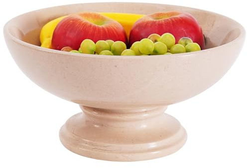 Radicaln marmor fruktskål 25 cm Verona handgjord godisskål för entrébord, idealisk dekorativ skål, serveringsskål och frukthållare för matbord mittpunkt