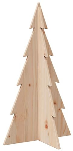 vidaXL Weihnachtsbaum, Tannenbaum Holz zum Schmücken, Christbaum Holzbaum DIY Weihnachten Dekoration, Dekobaum Weihnachtsdeko, 80cm Massivholz Kiefer