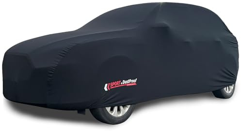 BEXITA Premium Auto Abdeckplane Indoor Stretch Autoabdeckung, Weiches Innenfutter, Atmungsaktiv, Staubdicht, Autoplane Autogarage Innenbereich für Größen SUV-XL