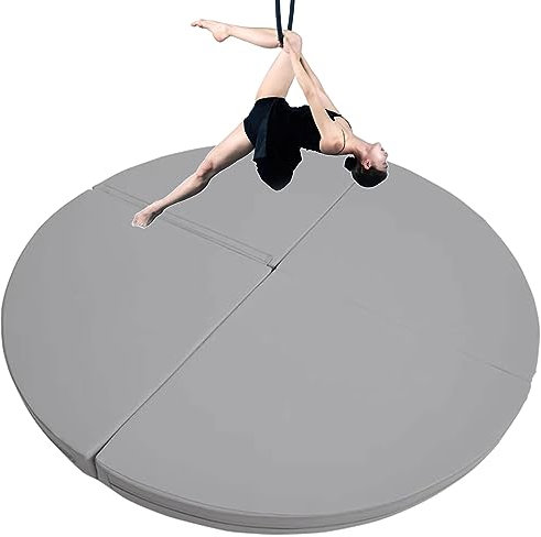 PMTCBQQZ Zusammenklappbare kreisförmige Übungsmatte für Tanzstangen, Crashmatte für Stangentanz, rutschfeste Sicherheitsmatte für das Fitnessstudio, Gymnastik-Tanzunterlage, für Fitnessanfänger,010,1