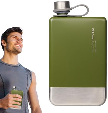Flasque à liqueur portable multifonction en acier inoxydable pour homme – Récipients à liqueur lavables pour le camping, les sorties en plein air, la randonnée, la randonnée
