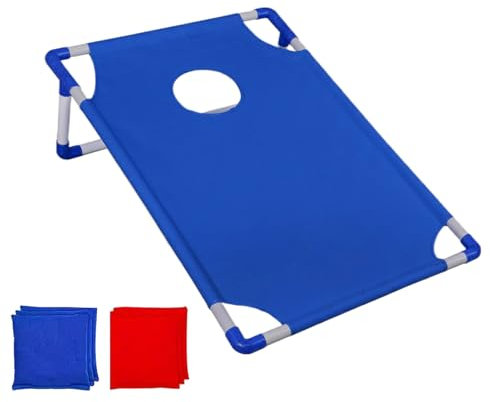 Protoence Cornhole Spiel - Leichtes Cornhole-Boards-Set,Tragbares lustiges aktives Spielzeug für Kleinkinder, Kinder, und Mädchen für Garten, Drinnen, Draußen, Party, Camping und Geburtstag