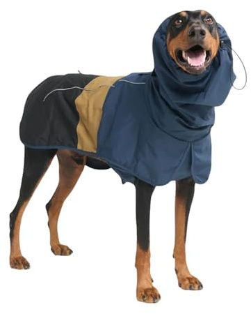 Spark Paws Hunderegenmantel, wasserdichte Winddichte Regenjacke | Für kleine, mittlere, große und extra große Hunde, reflektierend, atmungsaktiv, mit vollständigem Körperschutz