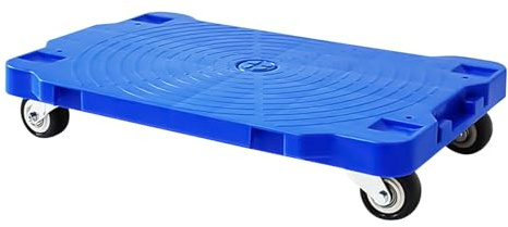 Transport Rollbrett Für Umzug & Werkstatt Möbel Transportwagen 100kg Traglast - Klappbarer Handkarren 42x28cm Mit 4Rollen, PP/Metall Für Lager/Camping/Einkauf, Erweiterbarer Lastenträger