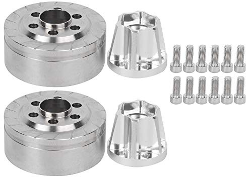 Baxnore Ensemble de contrepoids de jante de roue RC, poids d'équilibrage robustes en acier inoxydable pour SCX10II 90046 90047 échelle 1/10 mise à niveau de voiture sur chenilles R (Argent)