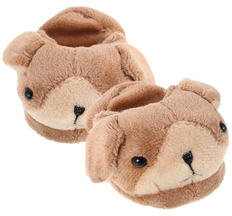 MOLUCKFU Pantuflas de Peluche para Muñecas de 45 CM Calzado de Muñeca de Dibujos Animados Zapatos Cómodos de Invierno Diseño de Animales Cálidos y Suaves