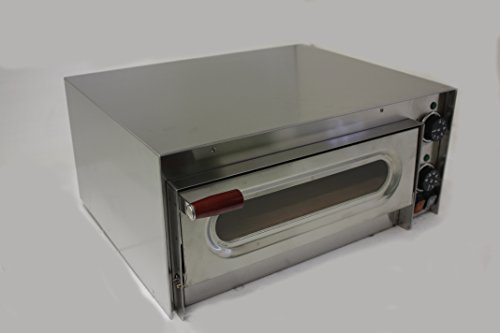 Fornetto pizza in aciaio inox con vetro e luce interna , piano cottura in materiale refrattario (professionale)