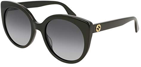 Gucci Unisex – Erwachsene GG0325S-001-55 Sonnenbrille, Glänzend Schwarz, 55