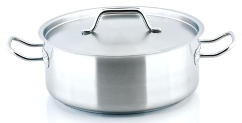 METRO Professional Bratentopf, Edelstahl, 4.1 L, mit Deckel, Induktion, Backofenfest