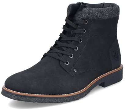 Rieker Herren Schnürstiefeletten 33640, Männer Stiefeletten,Chukka Boots,schnürboots,Boots,Stiefel,Bootee,Booties,schwarz (01),42 EU / 8 UK