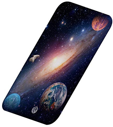 A.Monamour Antidérapant Absorbant Lavable Tapis de Bain Galaxie Planète Univers Espace Terre Lune Doux Flanelle Tapis pour WC Salle de Bain Lavabo Baignoire Douche Cuisine Evier Salon Chambre