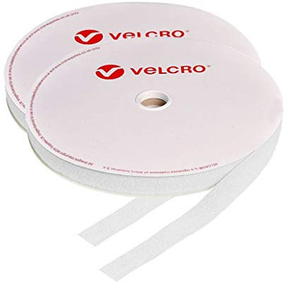 Velcro® - Rotolo di nastro autoadesivo, 10 mm, colore: bianco, 5 m