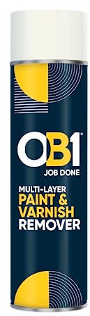OB1 Multi-Layer Paint And Varnish Remover Spray - Removes Paints, Oil's, Woodstains and Laquers - Use on Stone, Concrete, Metal, Wood, Asphalt - Methylene Chloride Free - 500ml