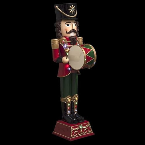 FEERIC CHRISTMAS Statue Soldat 122 cm Casse-Noisette Lumineuse de Noël - Rouge