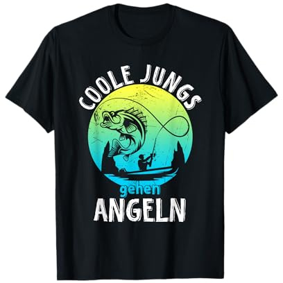 Coole Jungs gehen Angeln - Angler Fischer Geschenk Jungen T-Shirt