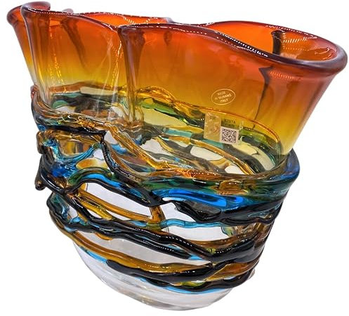 VINCIPROVA VASE AUS Muranoglas, vollständig von unseren Meistern und Glaswaren handgefertigt