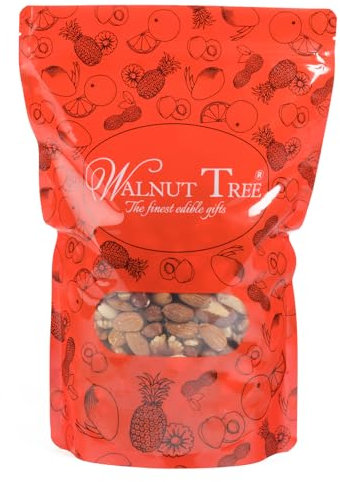 Walnut Tree 1KG Assorted Nuts - Healthy Snack - Ideal for Smoothies, and Baking - Nutritious Vegan, Vegetarian and Gluten Free Snacking - Rich in Vitamin E, Magnesium, Selenium, Fiber, and Protein