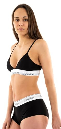 Calvin Klein Damen BH Bralette Triangle herausnehmbare Polster, Schwarz (Black), XL