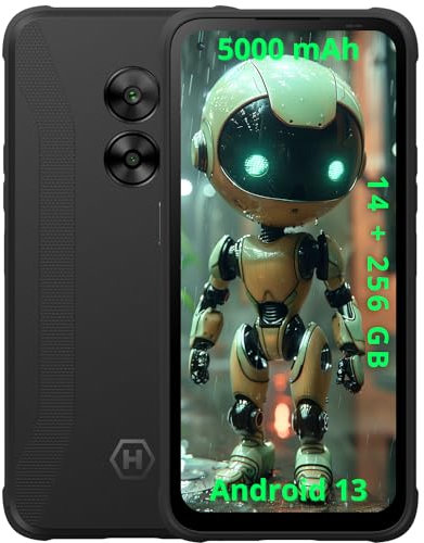 Hammer Force 5G mega Robustes Smartphone, ohne Vertrag, 5000mAh, 50mpx Dual-Kamera, NFC, 256 GB, 8+6GB RAM,Android 13, IP69 Droptest 1.5m, 6.59 HD+ Bildschirm mit Gorilla Glass 5