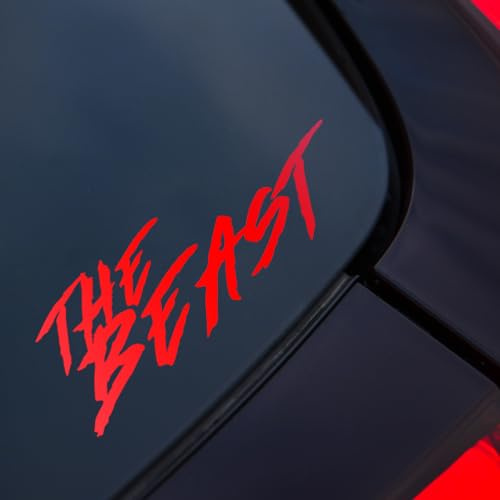 The Beast Car Sticker, Vinyl Decal Sticker, 4x4 Van Window Bumper Sticker, JDM Sticker, Funny Caravan Van Sticker - Multiple Sizes & Colours