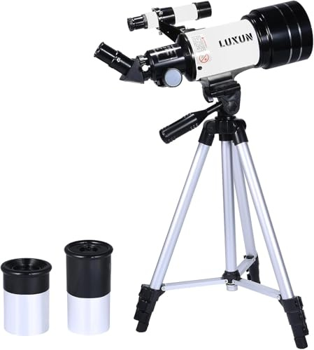 Astronomical Telescope,70mm Refracting Telescope with Multilayer Broadband Coating(15X-150X),Adjustable Tripod and Finderscope,Telescope for Adults,Kids and Beginner