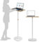 Caossuixin Stehpult Höhenverstellbar Schreibtisch, 46-120 cm Adjustable Computertisch Weiß Verstellbares Mobile Stehpult, für Laptop, Projektor Büro Studie Arbeit Laptoptisch Höhenverstellbar
