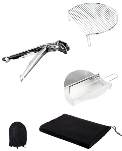 Cecotec Juego de Utensilios para Barbacoa de Acero Inoxidable DragonPack 4600 M. Conjunto Completo con Pinzas de Agarre Firme, Recolector de Cenizas y Expansor de Parrilla para Cocción Óptima