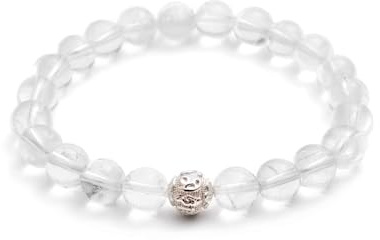 BERGERLIN Naturstein Perlenarmband Damen Herren, 8mm, 925 Silber | Naturstein Armband Damen 8mm: echte Heilsteine, 925 Silberperle mit Mantra – vom deutschen Prüflabor bestätigt.