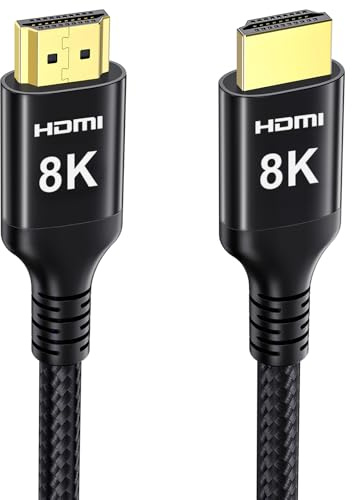 Etseinri 10K 8K 4K HDMI 2.1 Cable 30 Metros Certificado Alta Velocidad | Cable HDMI 48Gbps 4K@240/165/144/120/60Hz 0.01ms eARC VRR HDR10+ para Monitor de Proyector Barra de Sonido Portátil