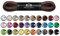 Mount Swiss Luxury Schuhbänder I Wasserabweisende und reißfeste Schnürsenkel rund ø 2-3 mm aus feiner Baumwolle/gewachst Farbe: Brown, Länge: 45 cm