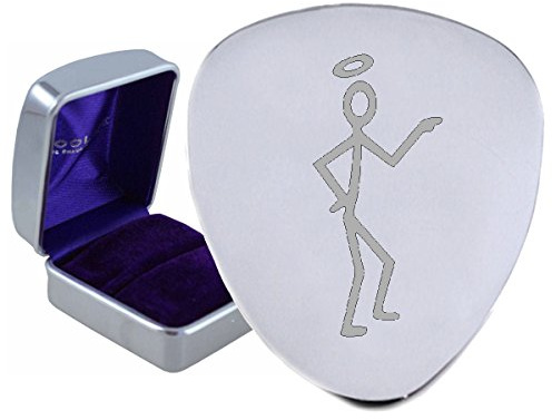 Saint Hero Stahl Gitarre Plektrum – optional Text Gravur auf Karton