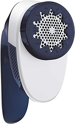 Tefal JB1013 Fusselrasierer (4 Klingen, 4 Höheneinstellungen, 3V-Motor, Einfach zu entleeren) weiß/blau