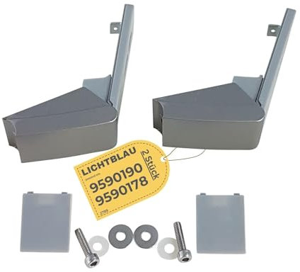 Lichtblau 2 cerniere di ricambio per frigo Liebherr Nr. 9590124, 9590178, 9590190 I Set cerniere per maniglia sportello frigo I Pezzi ricambio metallo congelatore Liebherr