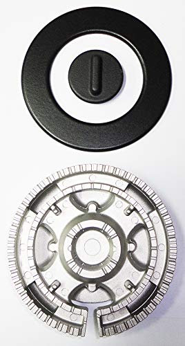 Electrolux Rex Aeg Zanussi Bruciatore Tripla Corona ultrarapido completo di copertura smaltata opaca per cucina piano cottura a gas - 3577259108 - S4457/2+B - Prodotto originale