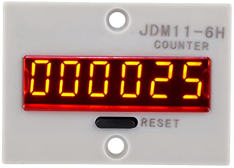 6-stelliger Elektronischer Zähler mit LED-Digitalanzeige, Zählerrelais für 0-999999 Zählbereich, Industrieller Digitalzähler AC220V