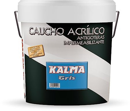 Pintura Kalma Antigoteras - Color Gris - 15 Litros - Impermeable - Acabado Satinado - Apto para Distintos Materiales de Construcción - Pintura Elástica y Pisable - Duracolor