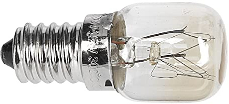 DL-pro Lampe Lumière Ampoule universelle pour four E14-15W - 25mmØ - 57mm (longueur totale) - 240V - max. 300°C pour four frigo compatible avec tous types d'appareils