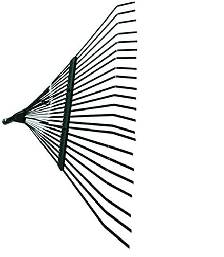 QIANMEI Harke Laubbesen Kleinrechen 22 Zinken Rasen Rake | 120cm Edelstahl Unkraut Rechen mit Holzgriff | für Gartenarbeit, Kultivieren, Lösen von Boden und Spreizmulch