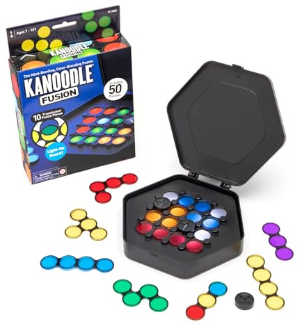 Learning Resources Kanoodle Fusion - Reisespielen und Strandspielzeug für Smart Games Liebhaber, Rätselbox, IQ Puzzle, Reisespiel für die Autofahrt, Geduldspiele für Kinder und Erwachsene
