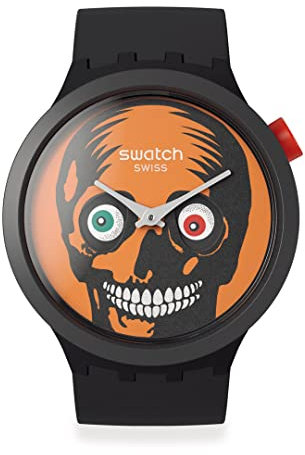Swatch Analog SB03B700, Schwarz, Streifen