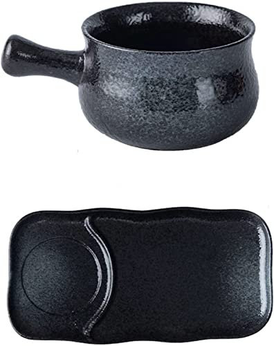 Ciotola for cereali, scodella for zuppa, scodella for il tè, set for la colazione con manico, piatto in ceramica 20 once Ciotole for zuppa di cipolle francesi Set di stoviglie individuali for zuppa di