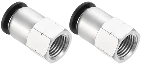 PATIKIL 2 Stück Push-to-Connect-Fittings 10mm Außendurchmesser | Luftleitungs-Schnellverbindungs-Fittings, Rohr auf 1/4 Zoll NPT weibliches Gewinde