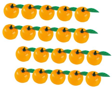 TOPBATHY Vivid Orange Decor 20pcs Artificial Fruits Models for Layout Photography