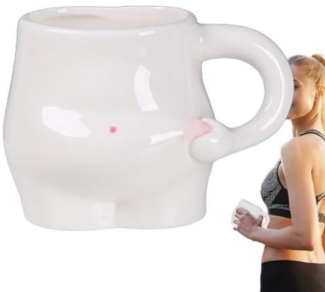Zankie Tasse À Café en Céramique Créative - Tasse Drôle pour Gros Ventre ML Tasses Fabriquées À La Main Tasse De Ventre en Pot Parfaite comme Cadeau pour La Fête des Mères, La Fête des Pères